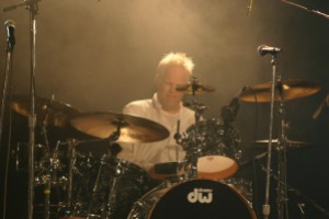 Mike playing the drums